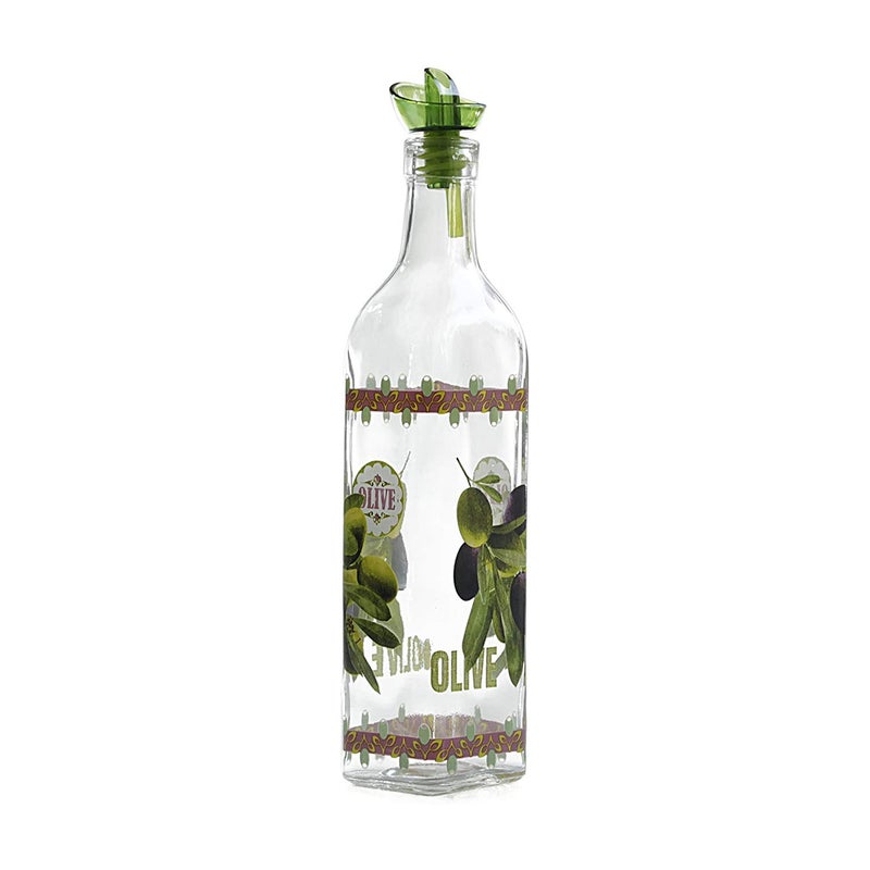 Grant Howard Olive Oil & Vinegar Glass Cruet with Ergo Pourer  16 oz  Multicolored